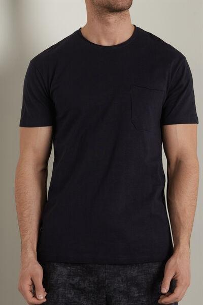 Blue Cotton Pocket T-Shirt, , large image number 0