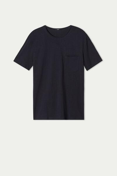 Blue Cotton Pocket T-Shirt, , large image number 4