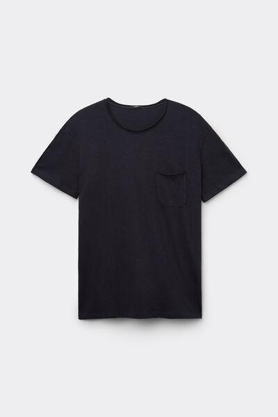 Blue Round Neck T-Shirt, Deep Blue, large image number 4