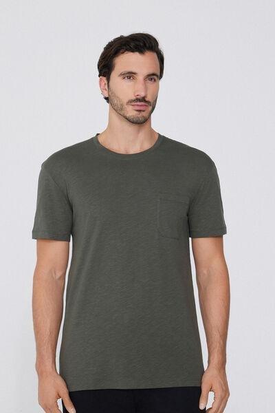 Green Pocket Detail T-Shirt, , large image number 0