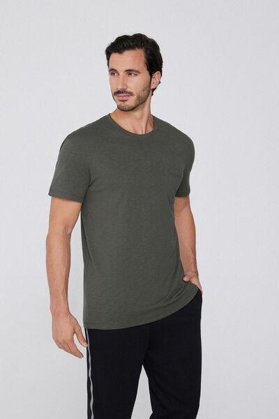 Green Pocket Detail T-Shirt, , large image number 1
