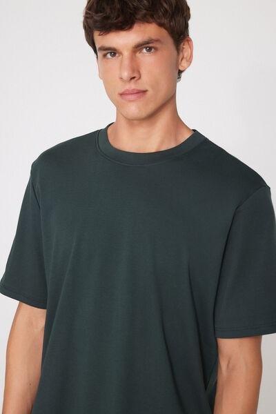 Green Round Neck 100% Heavy Cotton T-Shirt, 5701_560Z, large image number 1