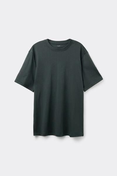 Green Round Neck 100% Heavy Cotton T-Shirt, 5701_560Z, large image number 2