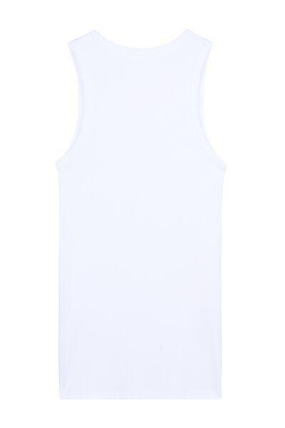 White Ribbed Vest Top, , large image number 7