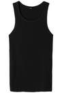 Tezenis - Black Ribbed Cotton Vest Top