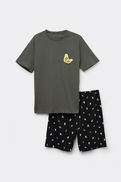 Green Printed Pyjama Set, , large image number 3