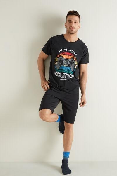 Black Printed Co-Ord Set, , large image number 0