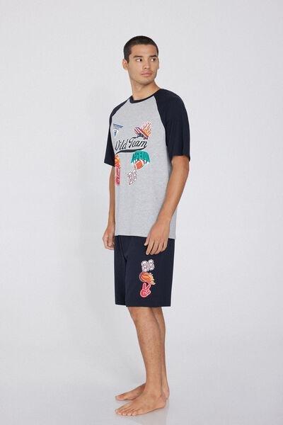 Multicolour Printed Pyjama Set, 5701_942W, large image number 0