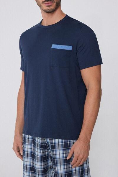 Navy Printed Pyjama Set, , large image number 2