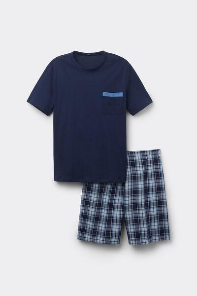 Navy Printed Pyjama Set, , large image number 3