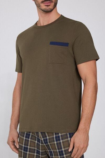 Khaki Printed Pyjama Set, , large image number 2