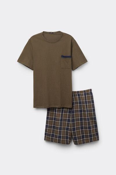 Khaki Printed Pyjama Set, , large image number 3