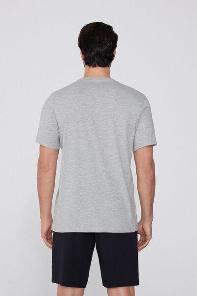 Grey Half Sleeve Pyjama Set, , large image number 1