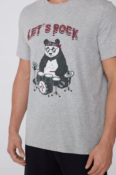 Grey Half Sleeve Pyjama Set, , large image number 2