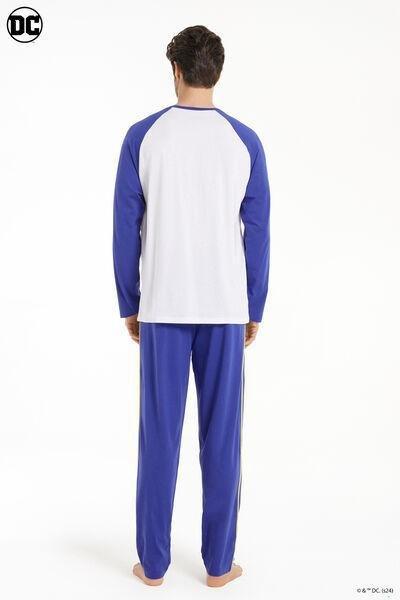 Tezenis - Blue Long Superman Print Pyjama Set