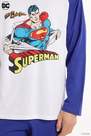 Tezenis - Blue Long Superman Print Pyjama Set