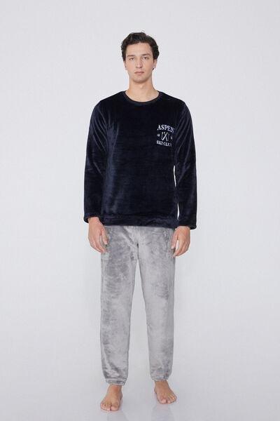 Blue Fleece Pyjamas Set, , medium