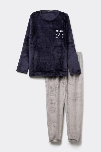 Blue Fleece Pyjamas Set, , large image number 4