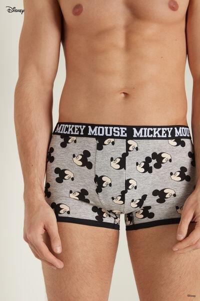 Grey Mickey Mouse Print Cotton Boxers, Light Grey Blend Mickey Mouse Print, large image number 1