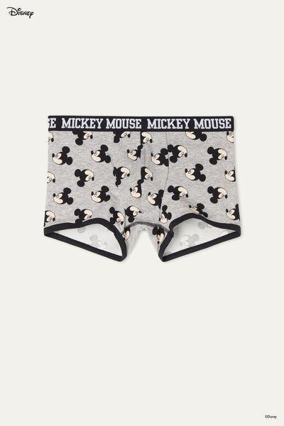 Grey Mickey Mouse Print Cotton Boxers, Light Grey Blend Mickey Mouse Print, large image number 4