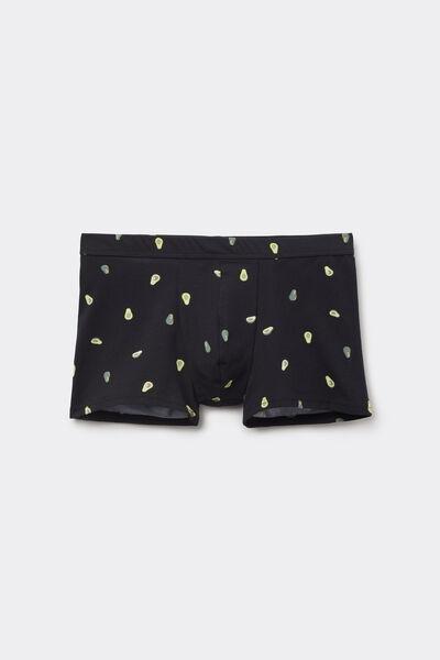 Black Printed Stretch Boxers, , large image number 4