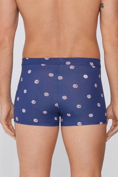 Blue Printed Stretch Boxers, 5701_544Y, large image number 2