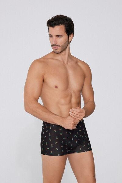 Navy Printed Stretch Boxers, 5701_548Y, large image number 0