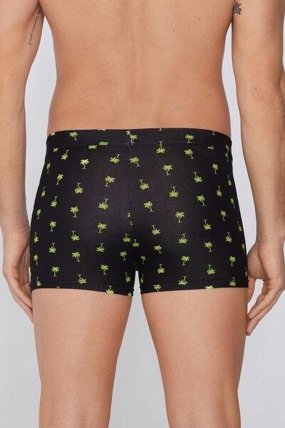 Navy Printed Stretch Boxers, , large image number 2