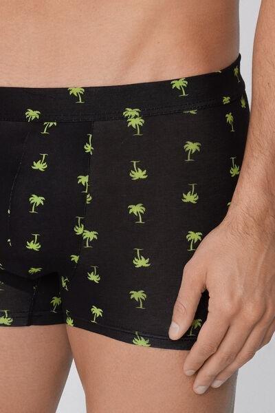 Navy Printed Stretch Boxers, , large image number 3