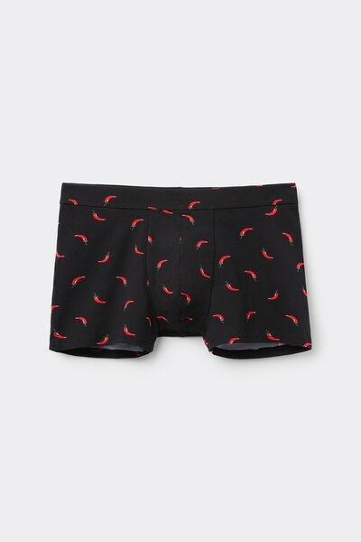 Navy Printed Stretch Boxers, , large image number 4
