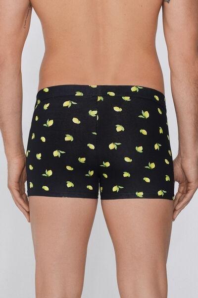 Navy Printed Stretch Boxers, , large image number 2