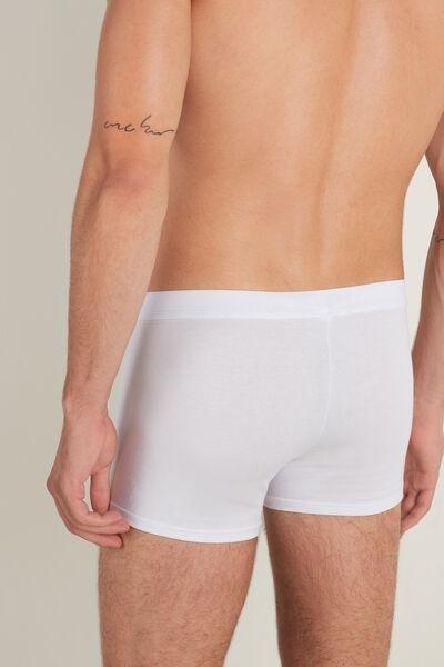 White Stretch Cotton Boxer Brief, , large image number 2