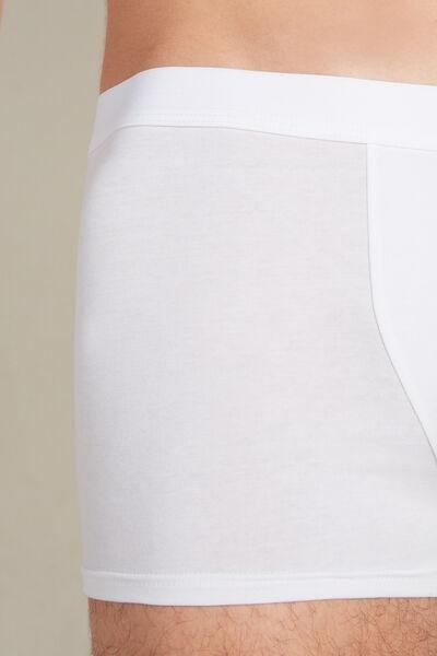 White Stretch Cotton Boxer Brief, , large image number 3