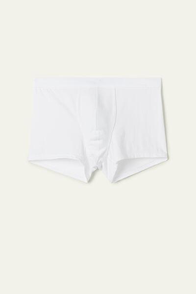 White Stretch Cotton Boxer Brief, , large image number 4