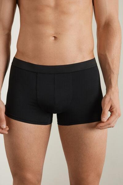 Black Stretch Cotton Boxer Brief, , large image number 2