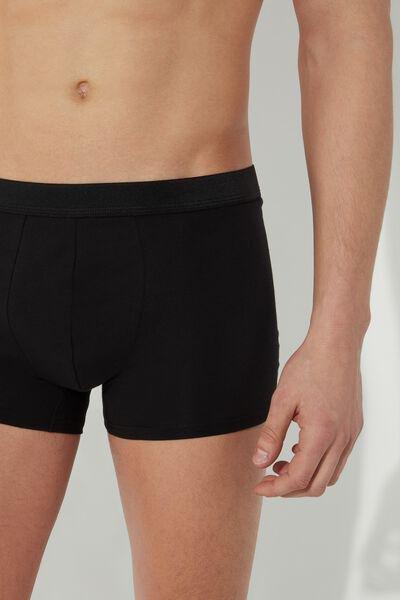 Black Stretch Cotton Boxer Brief, , large image number 5