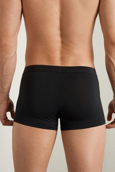 Black Stretch Cotton Boxer Brief, , large image number 6