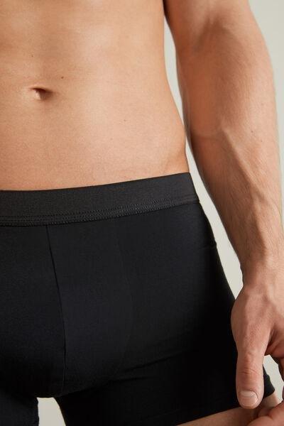 Black Stretch Cotton Boxer Brief, , large image number 9
