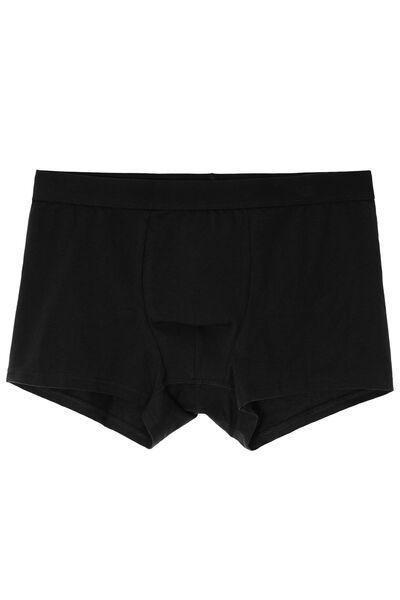 Black Stretch Cotton Boxer Brief, , large image number 10