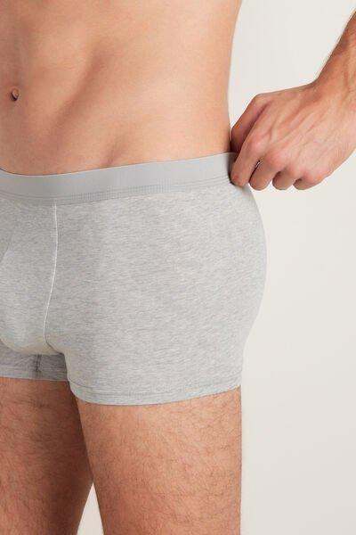 Grey Stretch Cotton Boxer Brief, , large image number 1