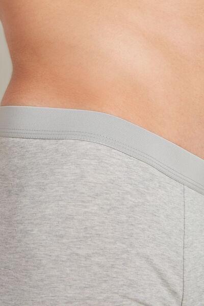 Grey Stretch Cotton Boxer Brief, , large image number 3