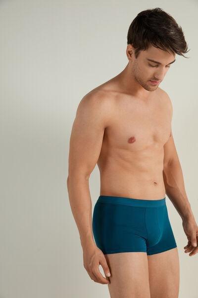 Navy Teal Stretch Cotton Boxer Brief, 5701_058V, large image number 0