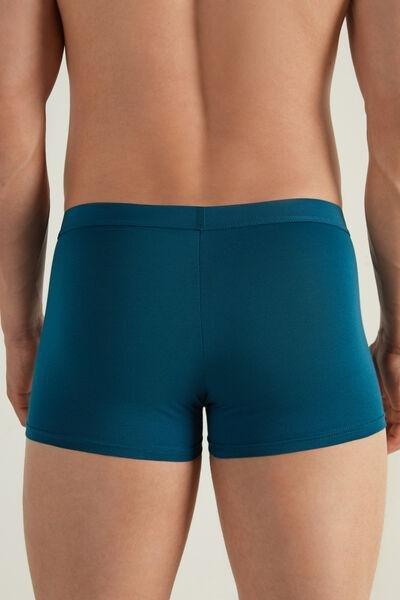 Navy Teal Stretch Cotton Boxer Brief, 5701_058V, large image number 2