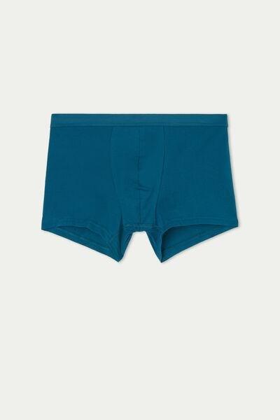 Navy Teal Stretch Cotton Boxer Brief, 5701_058V, large image number 4