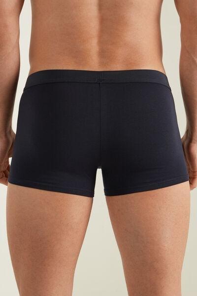 Navy Stretch Cotton Boxer Brief, , large image number 2