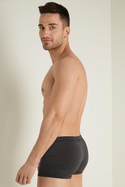 Grey Stretch Cotton Boxer Brief, Dark Grey Blend, large image number 0