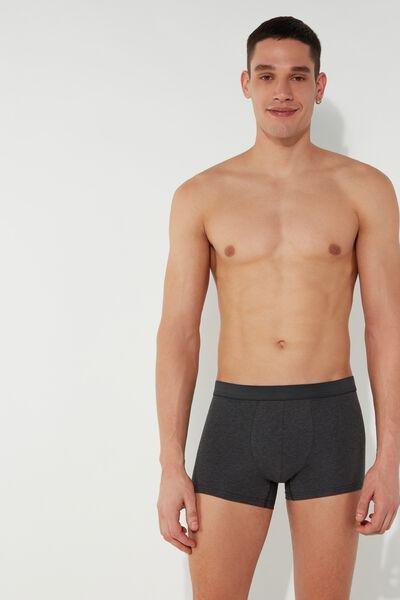 Grey Stretch Cotton Boxer Brief, Dark Grey Blend, large image number 1