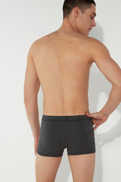 Grey Stretch Cotton Boxer Brief, Dark Grey Blend, large image number 3