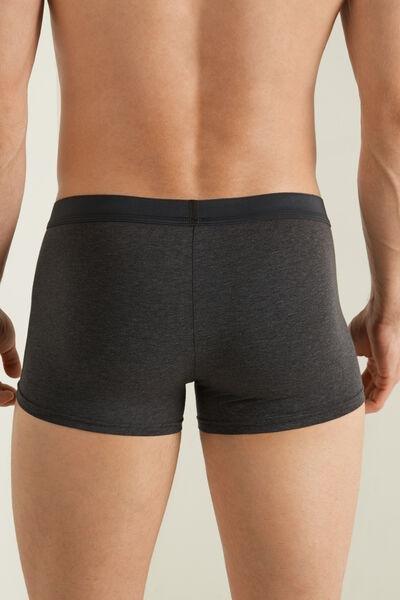 Grey Stretch Cotton Boxer Brief, Dark Grey Blend, large image number 4