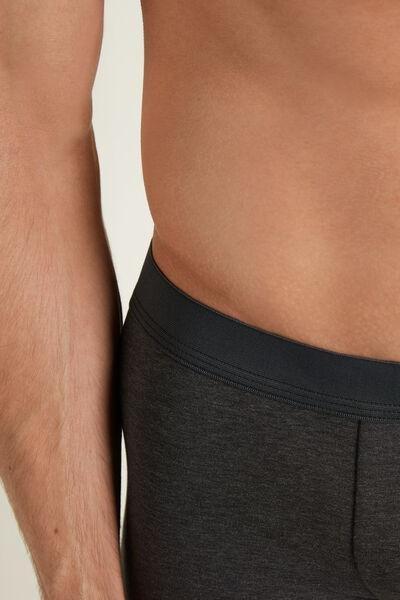 Grey Stretch Cotton Boxer Brief, Dark Grey Blend, large image number 5